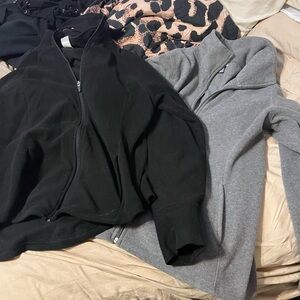 Black and Gray Zip-Up Jackets old navy brand